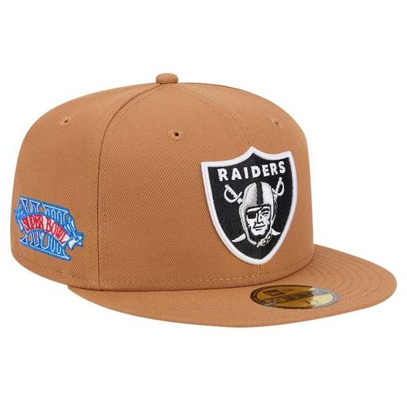 Las Vegas Raiders New Era Color Pack 59FIFTY Fitted Hat with Side Patch - Tan